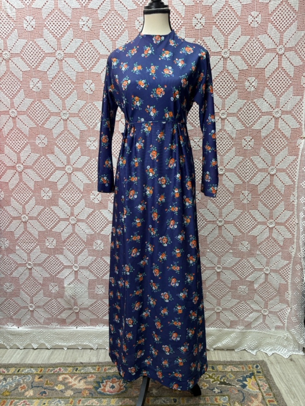 Vintage Mary Jane Floral Prairie Maxi Dress Size 8 - Picture 2 of 13